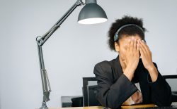 woman at desk