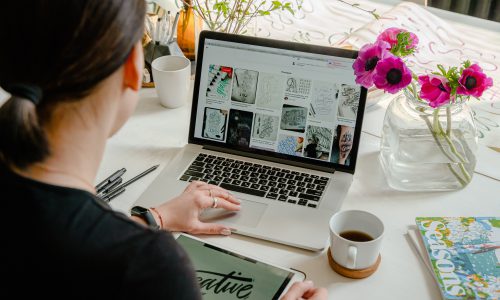 woman at laptop