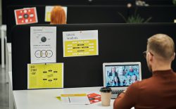 man at desk